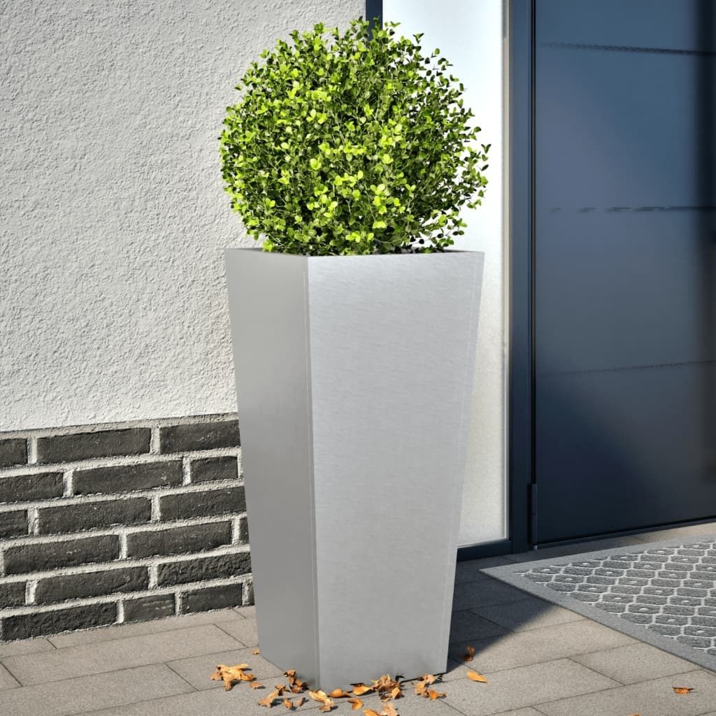 "Rabatt" Pflanzkübel 2 Stk. - Stabile Konstruktion - 35x35x75 cm Verzinkter Stahl - Beete CC23727