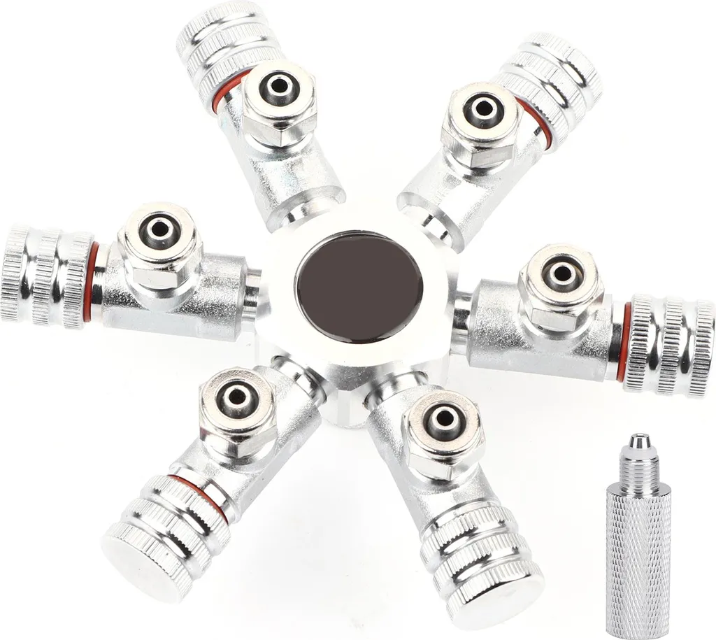 Distributeur CO2 Aquarium 6 Voies avec Vannes de Réglage de Précision