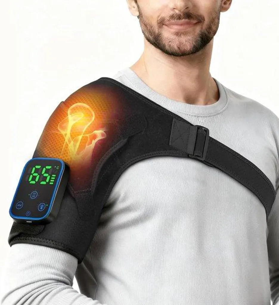 Cape chauffante électrique massante pour cervicales et dos, 3 modes