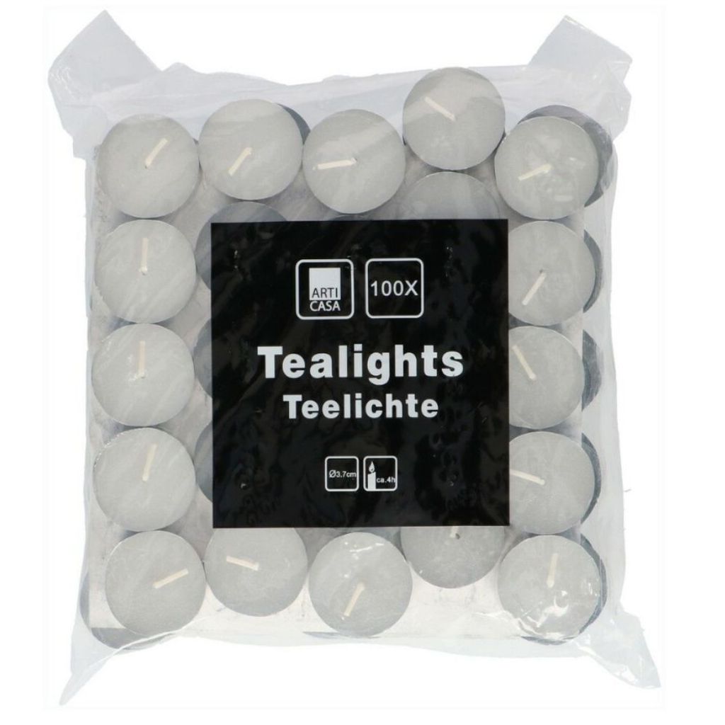 Arti Casa 100 Teelichter - Teelichter - 4 Stunden Brenndauer - Kerzen