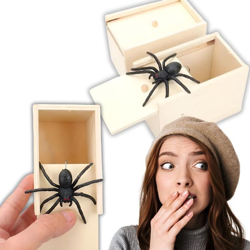 Pavúk v krabici Hračka na aprílový deň, Pavúk žartovný box, Obrázok produktu 