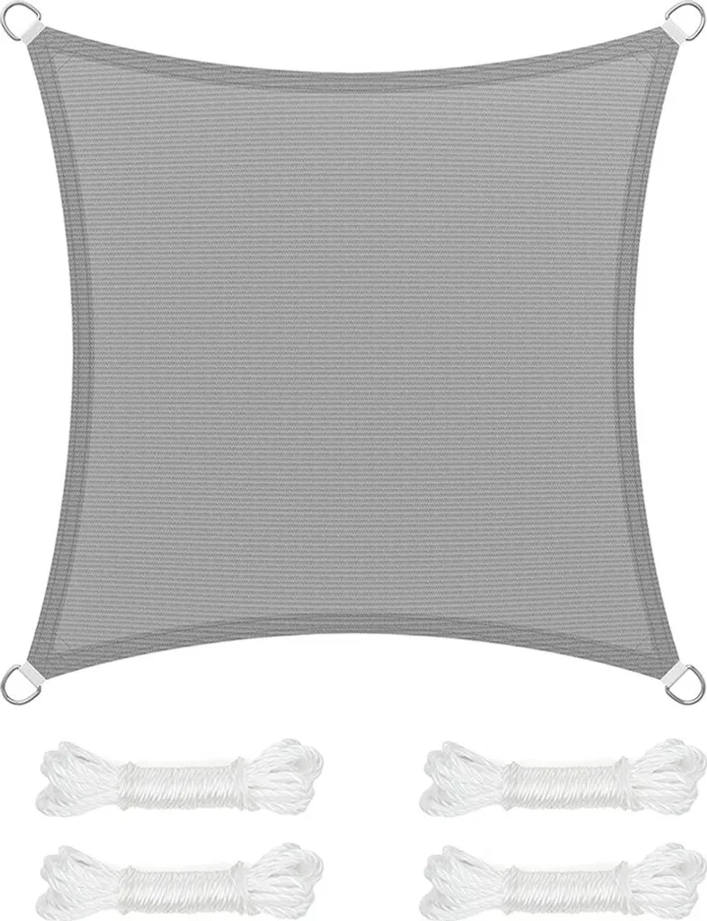 Voile pare-soleil 2x2m en tissu HDPE respirant de haute densité - Beige