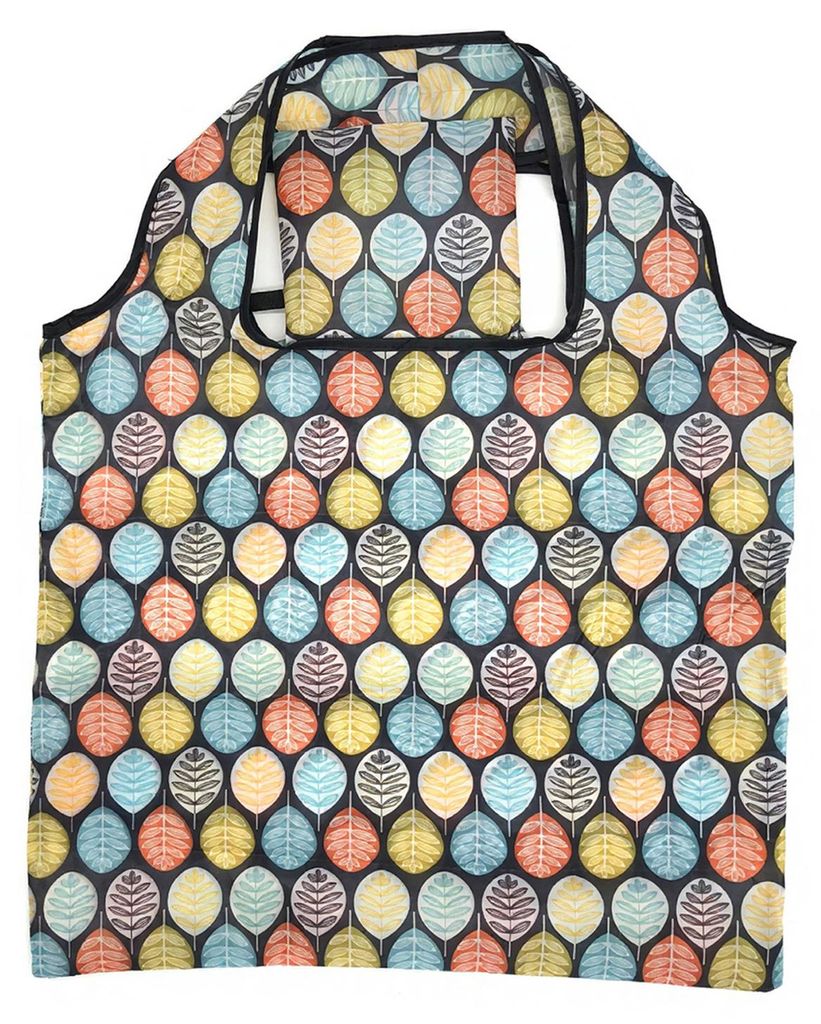 Faltbare Einkaufstasche aus wiederverwendbarem Stoff mit niedlichen Tier- und Pflanzenmotiven. Ideal für Supermarkt, Picknick und Reisen.