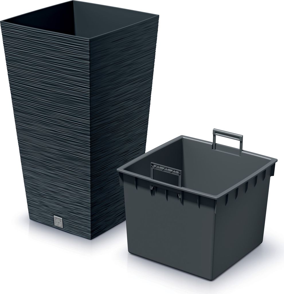 Prosperplast Pflanztopf Furu - Kunststoff - anthrazit - 24 Produktbild 