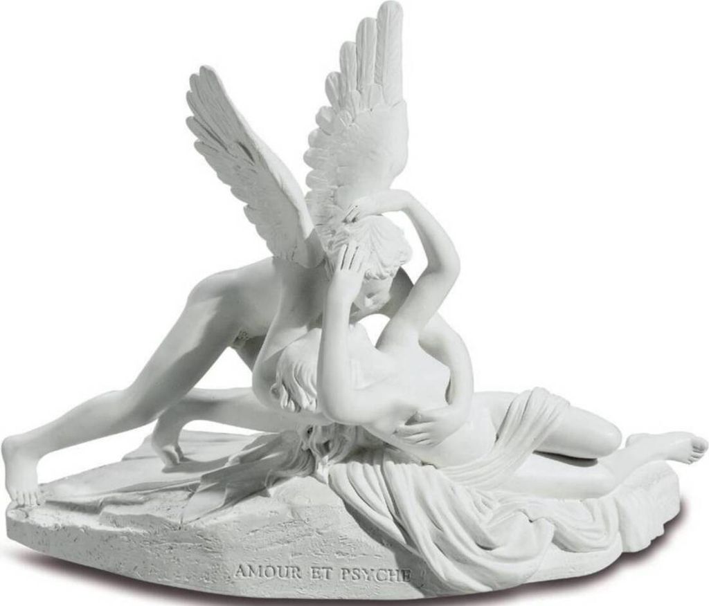 Sich liebende Amor und Psyche weiß 14cm Produktbild 