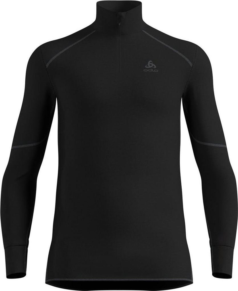 ODLO BL TOP Turtle neck l/s half zi 15000 black S