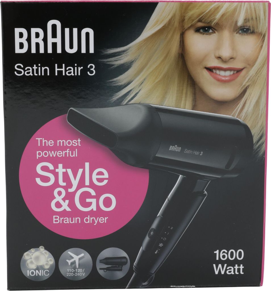 Braun Satin Hair 3 HD350, Schwarz, Einfarbig, Produktbild 