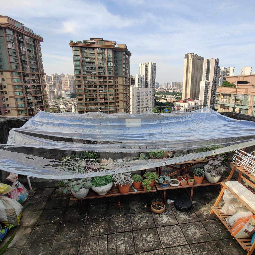 Plane Transparent mit ösen wasserdichte Abdeckplane PVC 450 Produktbild 7