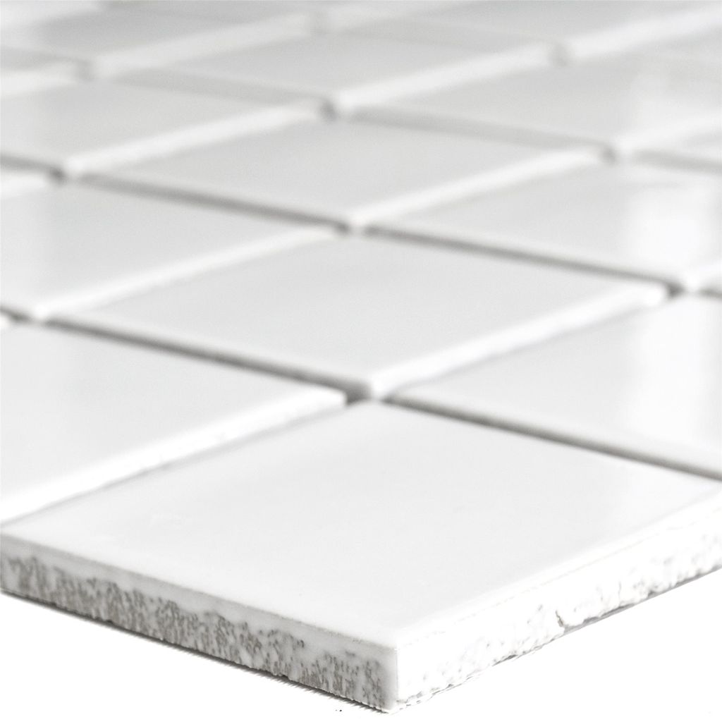 Keramik Mosaikfliesen Adrian Weiß Glänzend Quadrat 48 Produktbild 