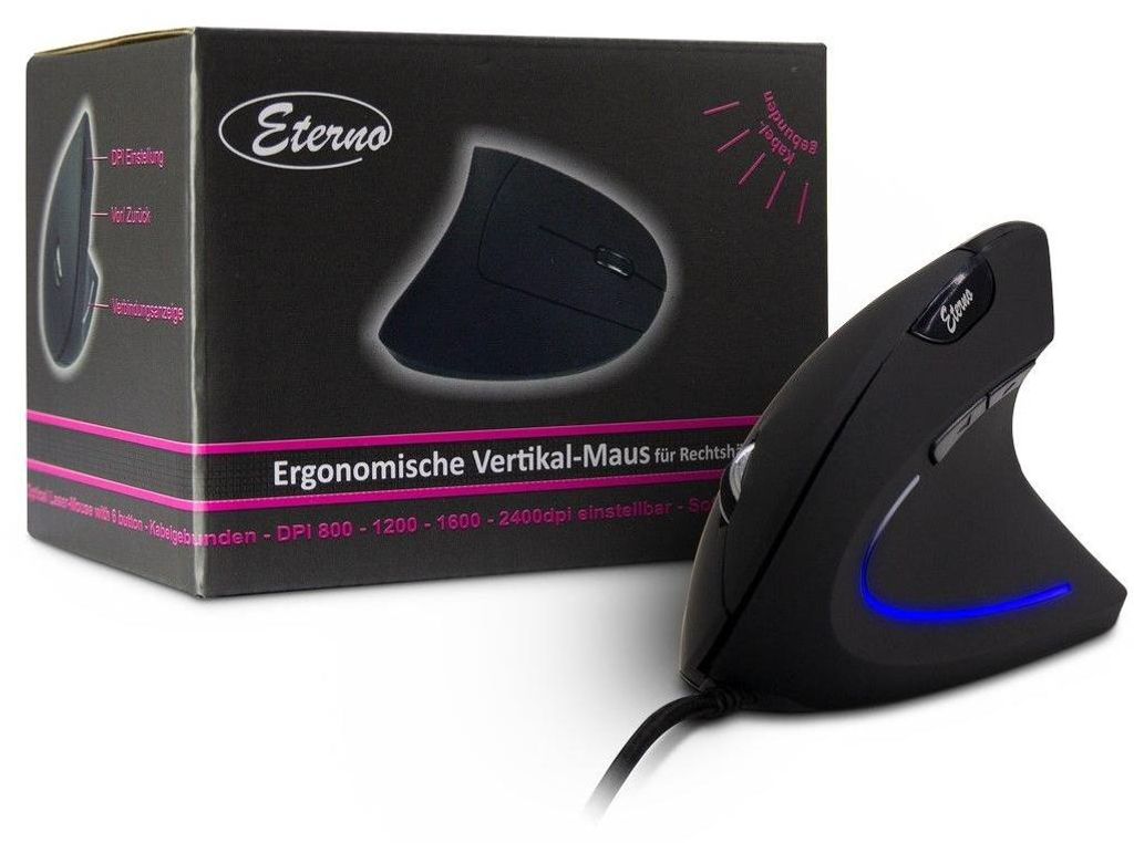 Inter-Tech KM-206WR Maus Beidhändig USB Typ-A Optisch 2400 Produktbild 
