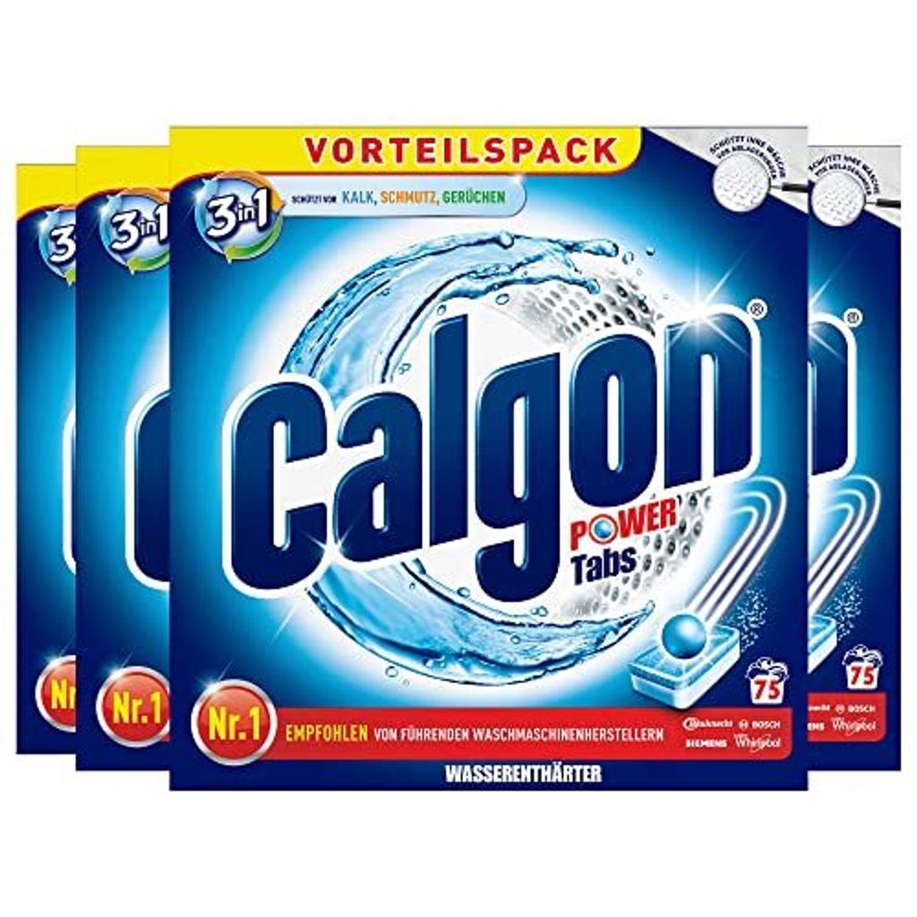 Calgon - Waschmaschinenreinigungstabletten calgon 4in1 75 Tabs | 4 Stück