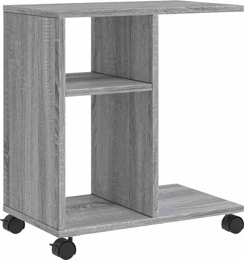 vidaXL Stolik boczny na kółkach Szary Sonoma 50x30x55 cm Zdjęcie produktu 