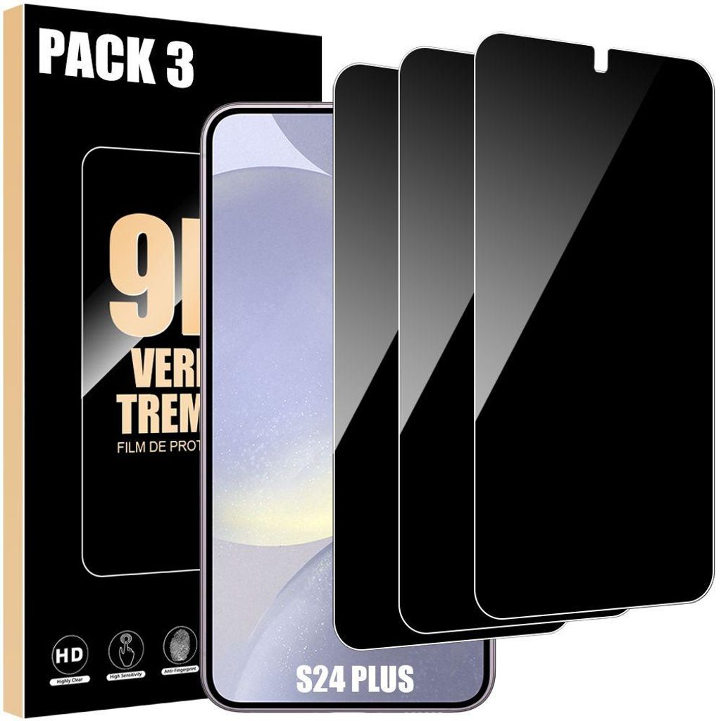 3x Verre Trempé Anti-Espion pour Samsung Galaxy S24 Plus, Image du produit 