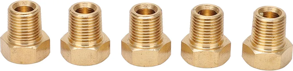 Kit 5 Tappi Ottone 1/8 NPT Maschio Anticorrosione Universali Auto