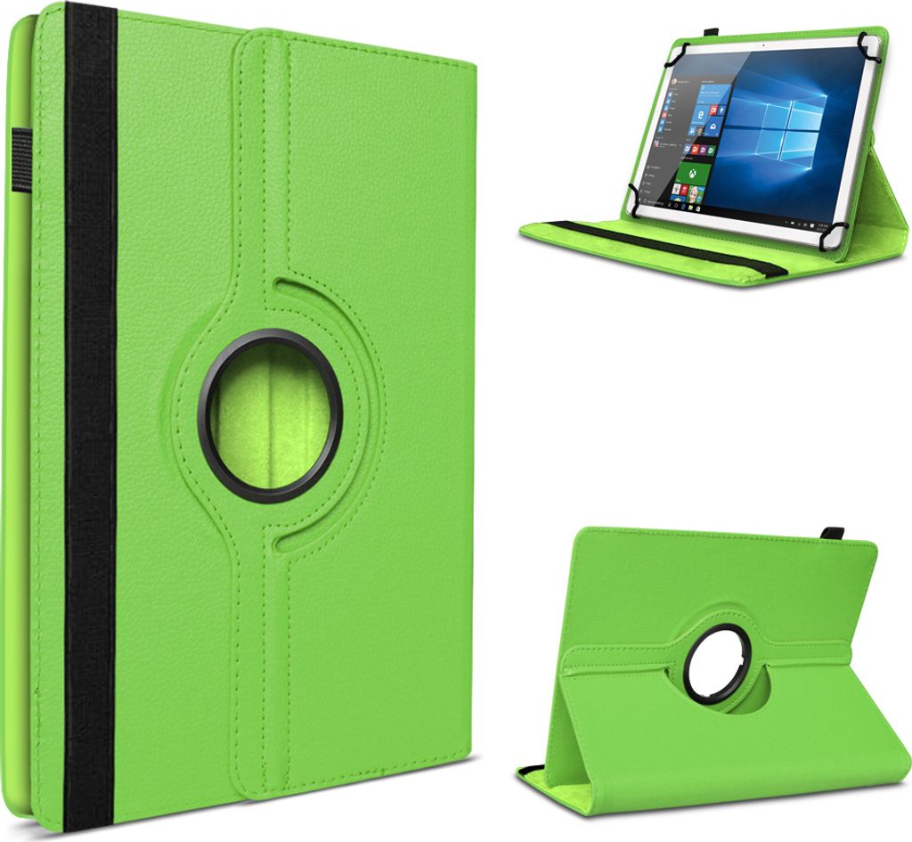 Tablet Schutzhülle für 10 - 10.1 Zoll Tasche 360° Drehbar Universal Hülle CoverFarben:Grün;Tablet Modell für:Sony Xperia Z Tablet 10.1