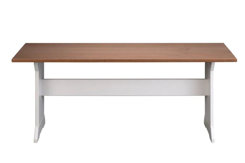 Banc WrightC blanc/marron : la solution gain de place pour votre entrée - 2