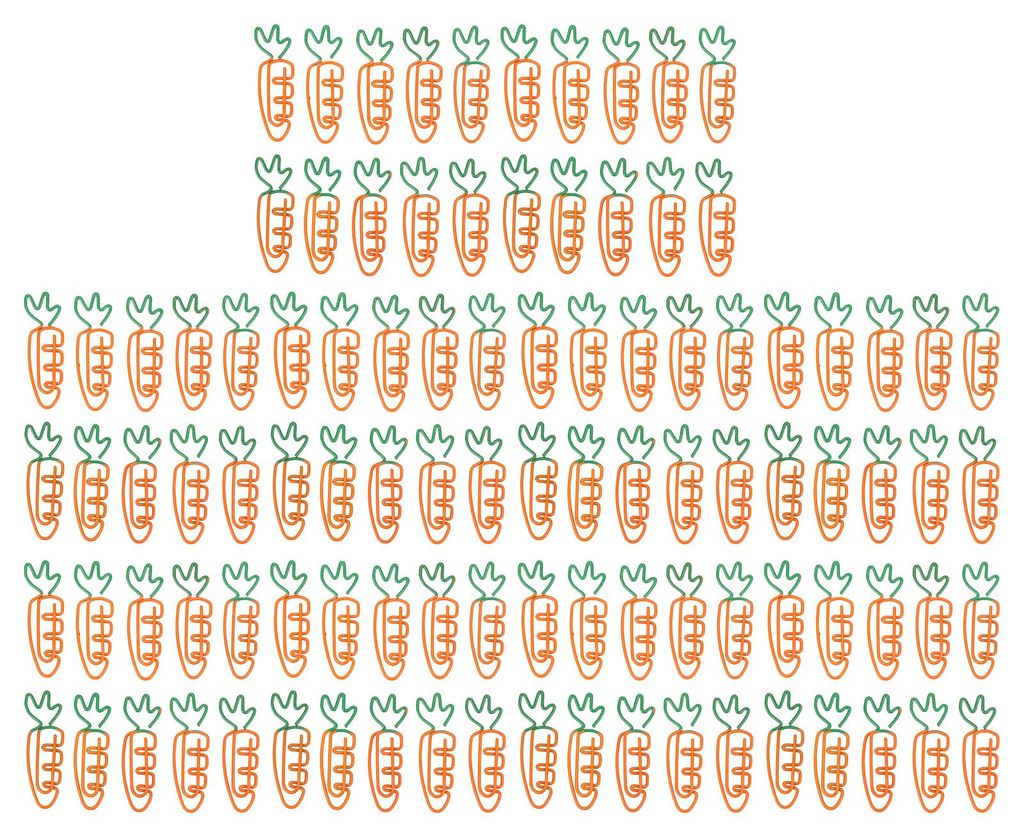 100 graffette a forma di carota, metallo galvanizzato, Immagine del prodotto 