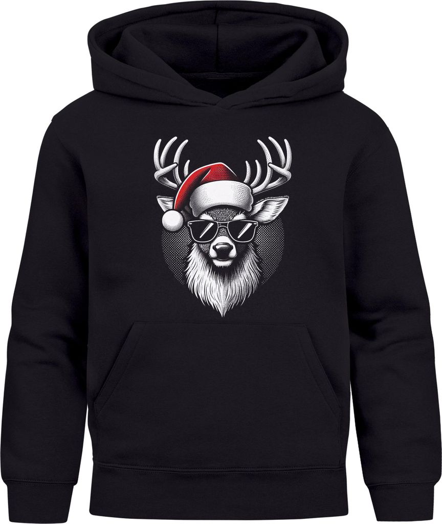 Kinder Hoodie Weihnachtspullover Jungen Mädchen Rentier Hirsch Weihnachtsoutfit Kinder Moonworks