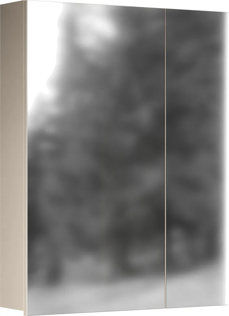 CALICOSY MINA Armoire de toilette 2 portes miroir cashmere H77 cm