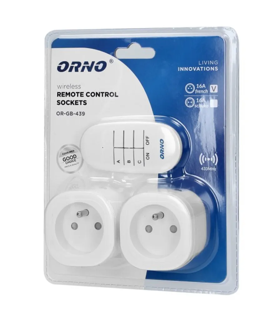 Prises télécommandées sans fil pack 2+1 mini pour maison connectée