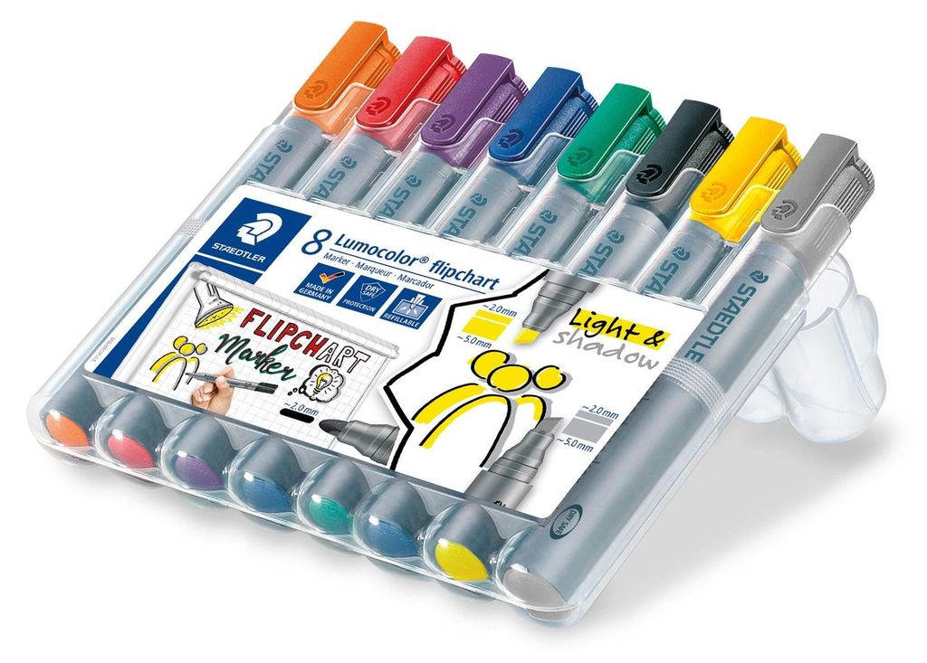 STAEDTLER Flipchartmarker Lumocolor 356 SWP8 sortiert 8 Obrázok produktu 