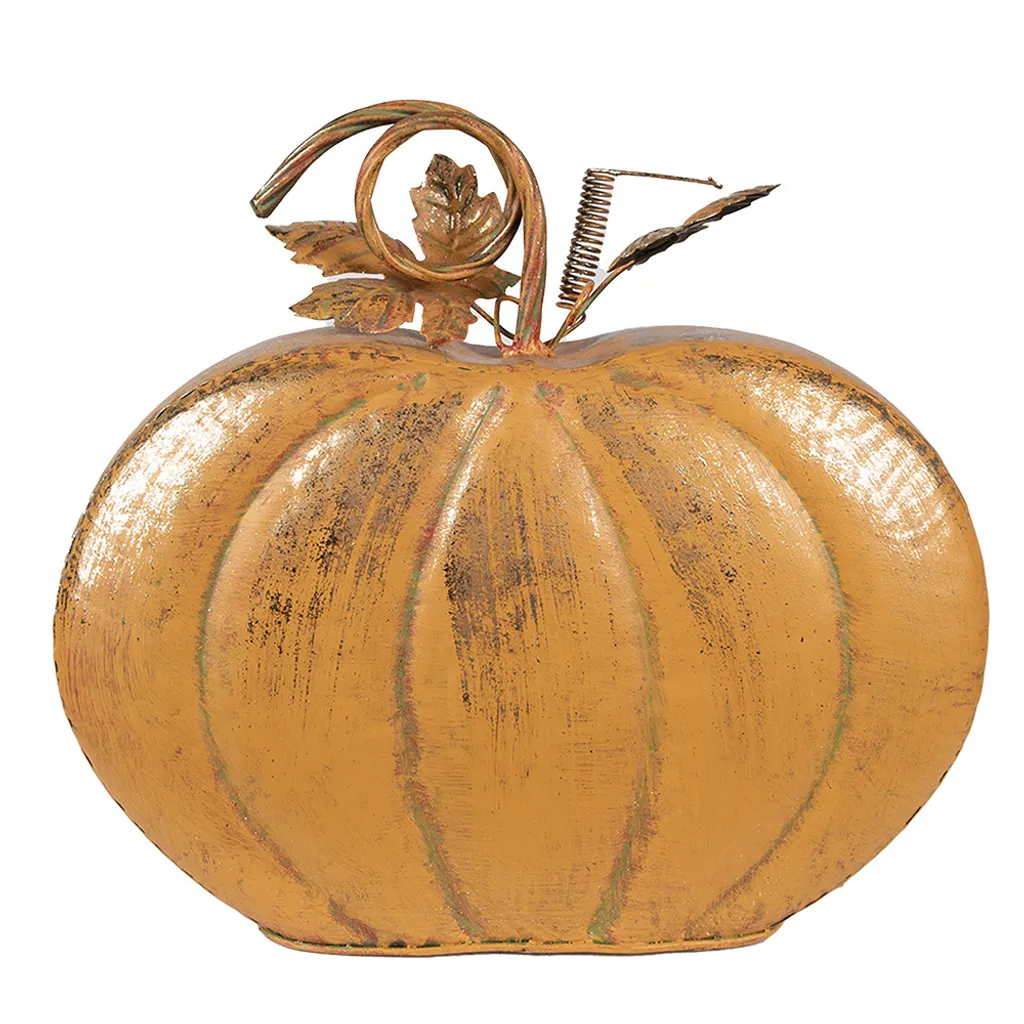 Zucca Grande in Ferro Clayre & Eef 34x15x32 cm Arancione Vintage