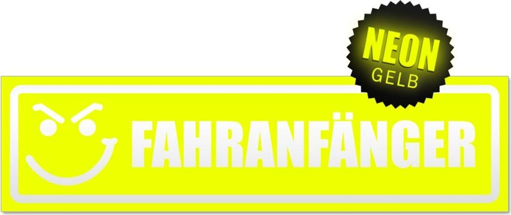 Fahranfänger Smileinvertiert Magnetschild Schild magnetisch