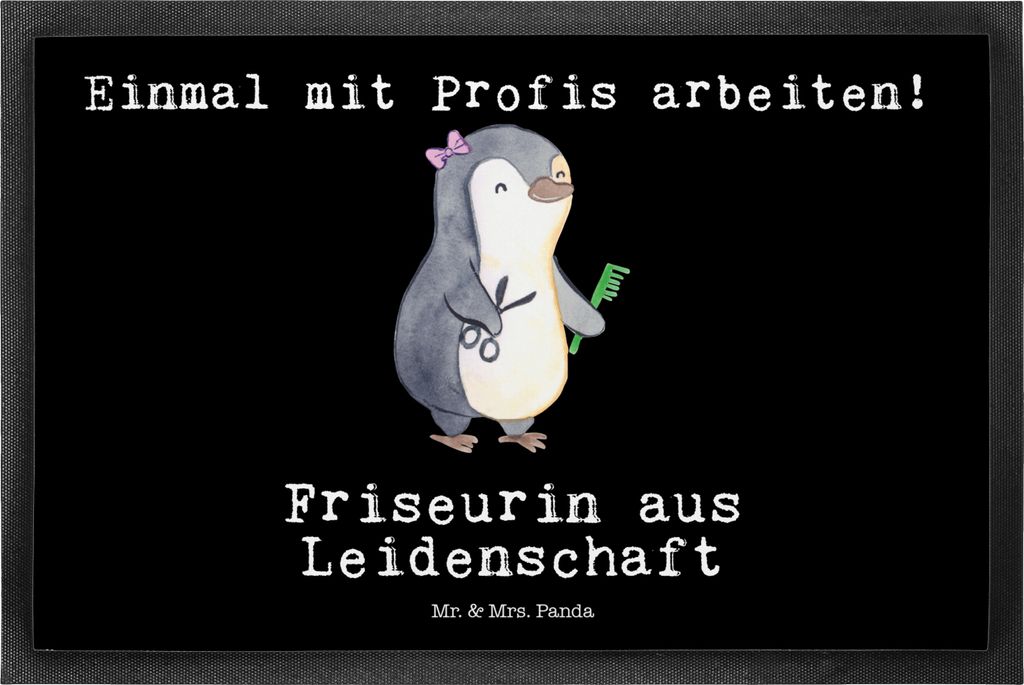Mr. & Mrs. Panda Fussmatte Friseurin Leidenschaft 50 x 75 Produktbild 