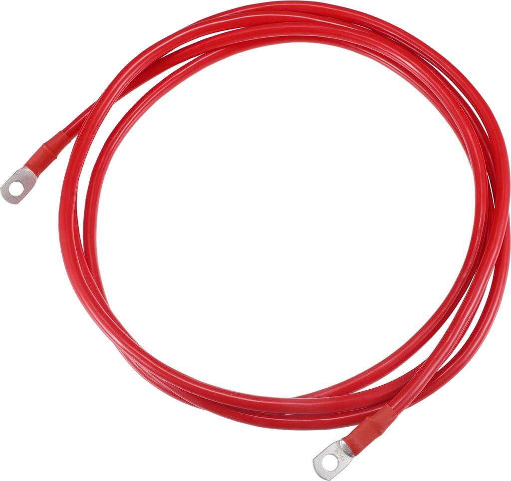 6 AWG Batteriekabel Stärker 274cm 9FT 6 AWG Gauge Autobatterie Inverter Kabel mit 5/16 Zoll Anschlüssen Reines Kupfer Rot