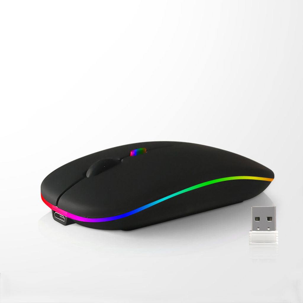 INF Kabellose Maus - 2,4G + Bluetooth Dual Mode, Schwarz Produktbild 