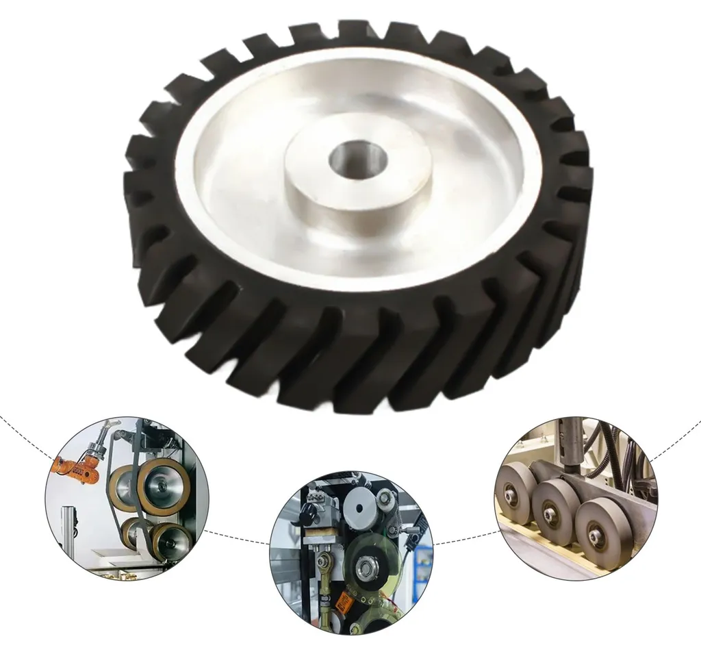 Roue de contact en caoutchouc pour ponceuse à bande - Largeur de 5 cm - 3