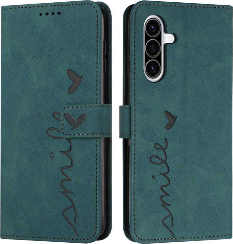 Samsung Galaxy A56 Hülle - Coverup Smile Klapphülle - Grün