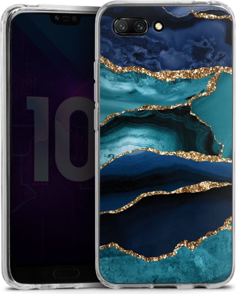 DeinDesign Handyhülle für Huawei Honor 10 Silikon Hülle Case Smartphone Schutzhülle Glitzer Look Marmor Trends