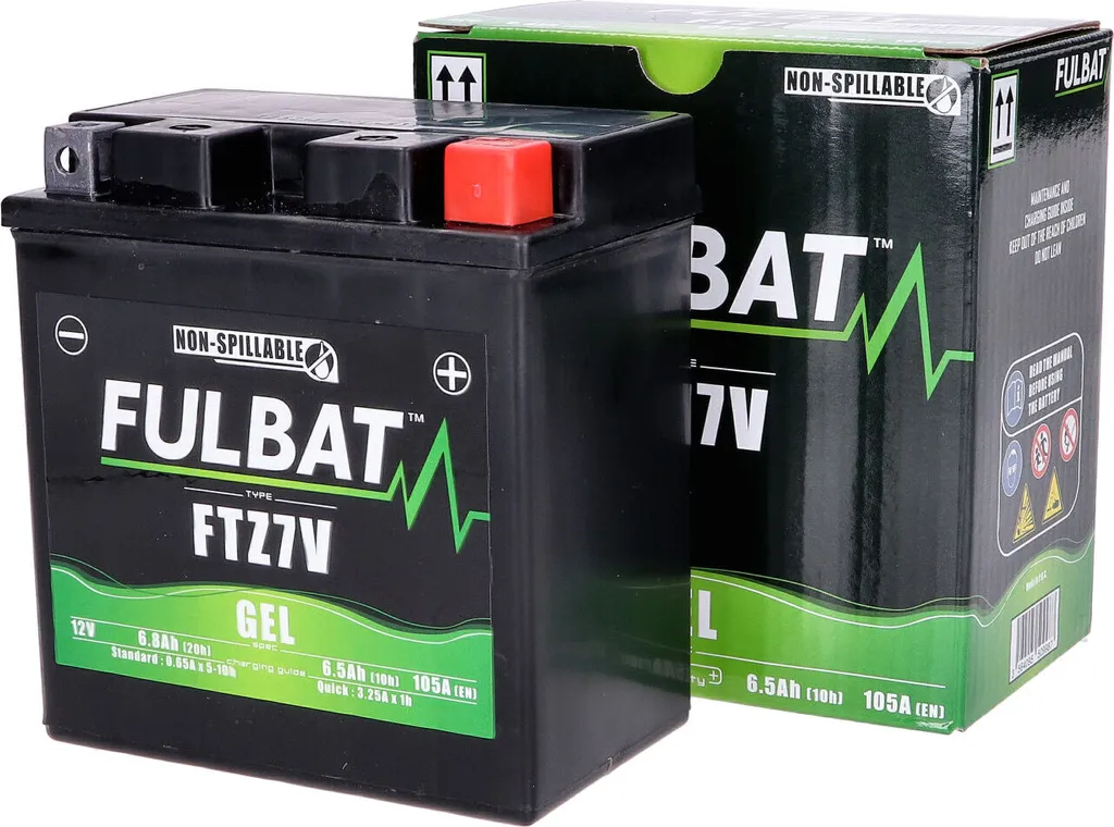 Batterie FULBAT YTZ7V gel étanche et hautement résistante