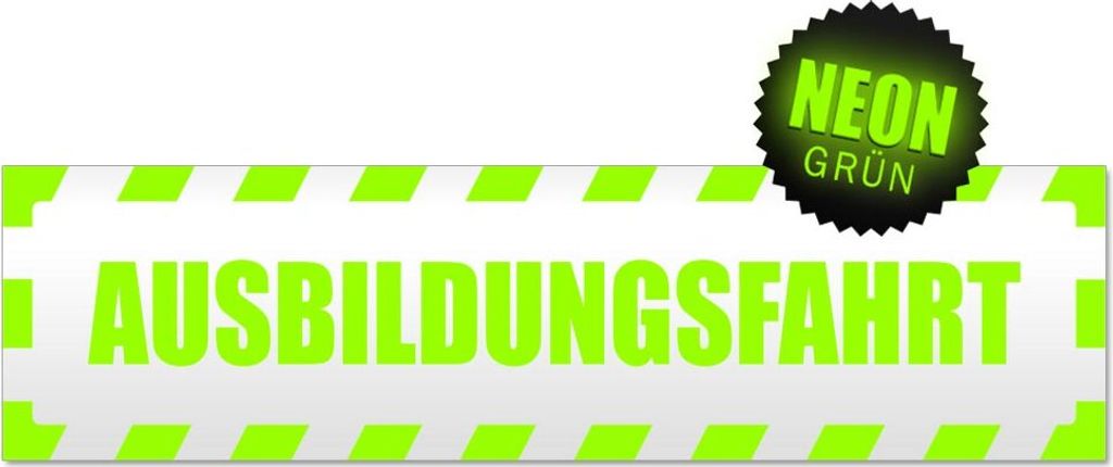 Ausbildungsfahrt gestreift Magnetschild Schild magnetisch