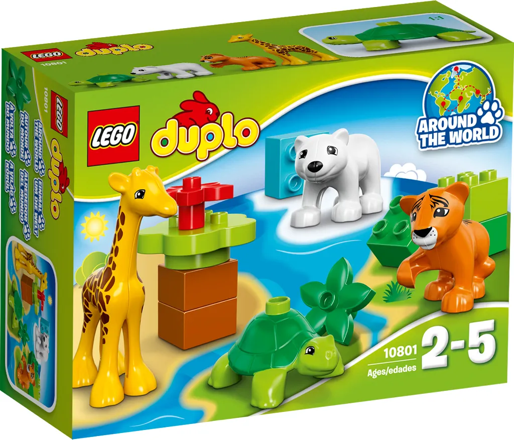 LEGO DUPLO 10801 Les Jeunes Animaux du Monde - Jeu d'Éveil Bébé