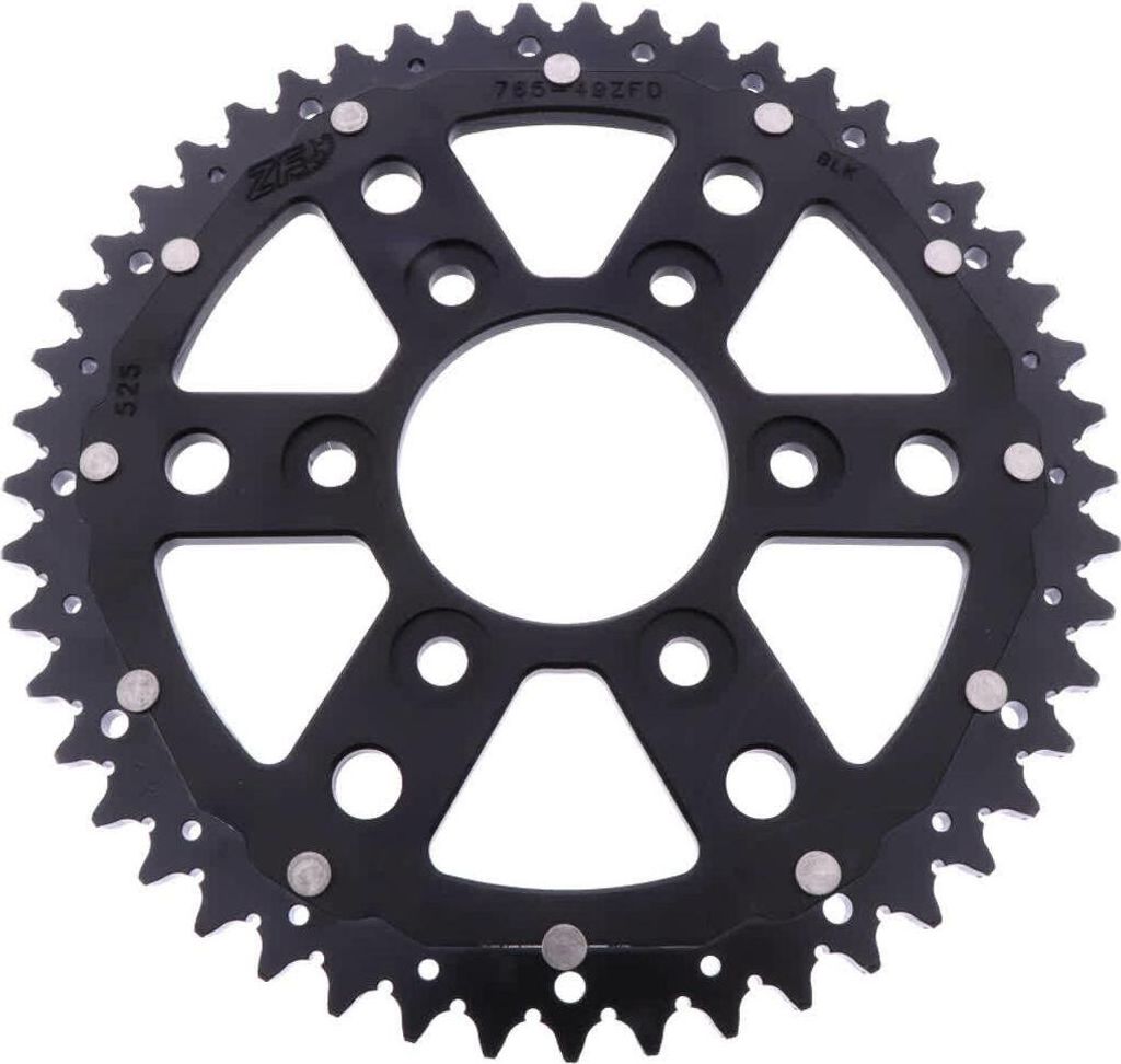 ZF Krone 49 Zähne Teilung 525 Schwarz Dual für Ducati