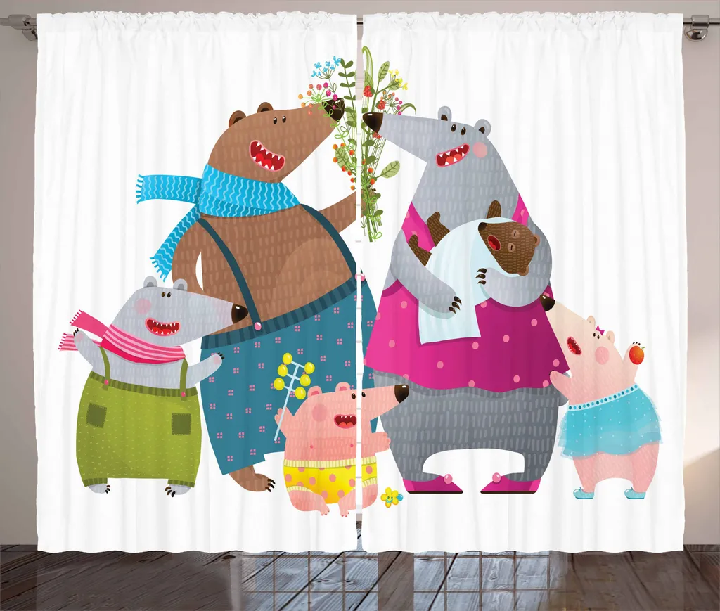Tenda Tema Famiglia Orso ABAKUHAUS - Ideale per Case con Bambini