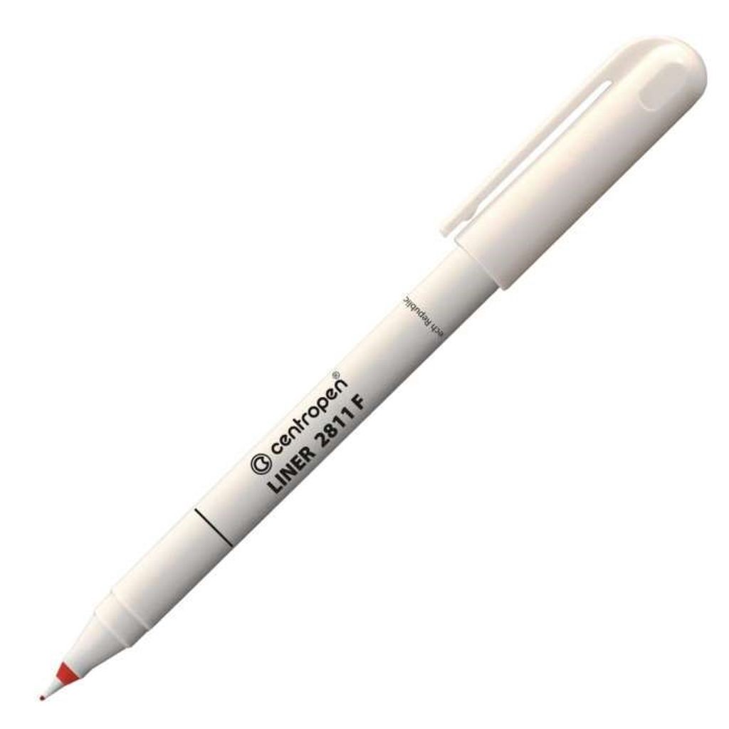 Popisovač kancelářský Centropen 2811 F, 0,3 mm, červený
