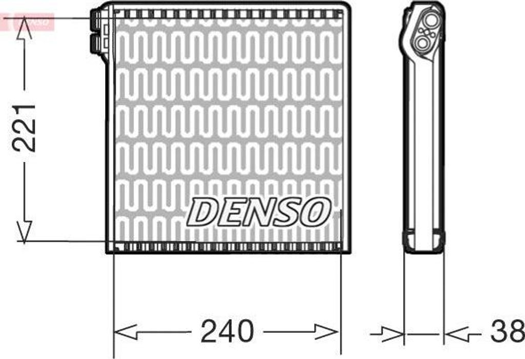 DENSO DEV09102 Verdampfer, Klimaanlage OE 77364087 kompatibel mit Ducato