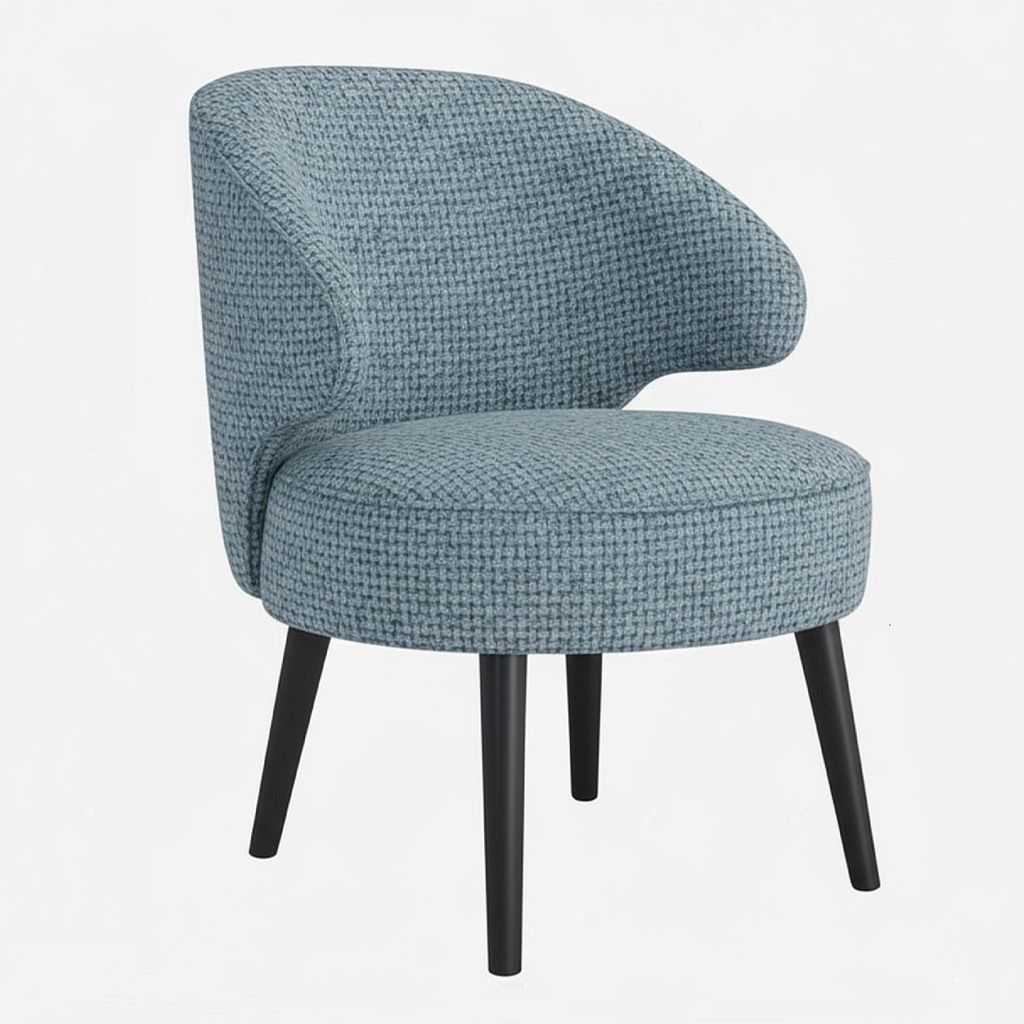 Sessel - Relaxsessel - Polstersessel - Sessel mit Massivholz Rahmen und Füßen – Blau - Moderner Komfort - Ergonomisch & Stilvoll - Luna Flow 20