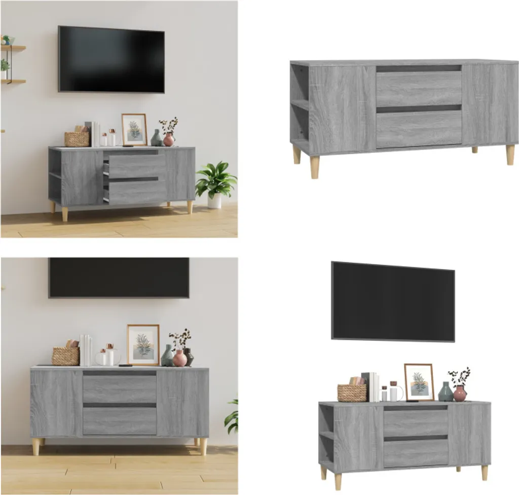 5 pz Mobili TV a Muro con LED | Mobile Porta TV | Supporto TV Rovere Sonoma Legno Multistrato CFW17669 | Leroy Merlin