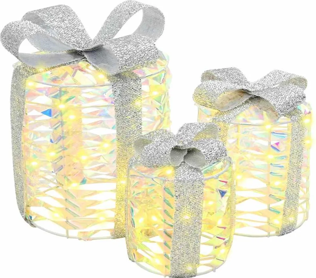Set Scatole Luminose LED 3pz 20cm PET - Decorazioni per Negozi