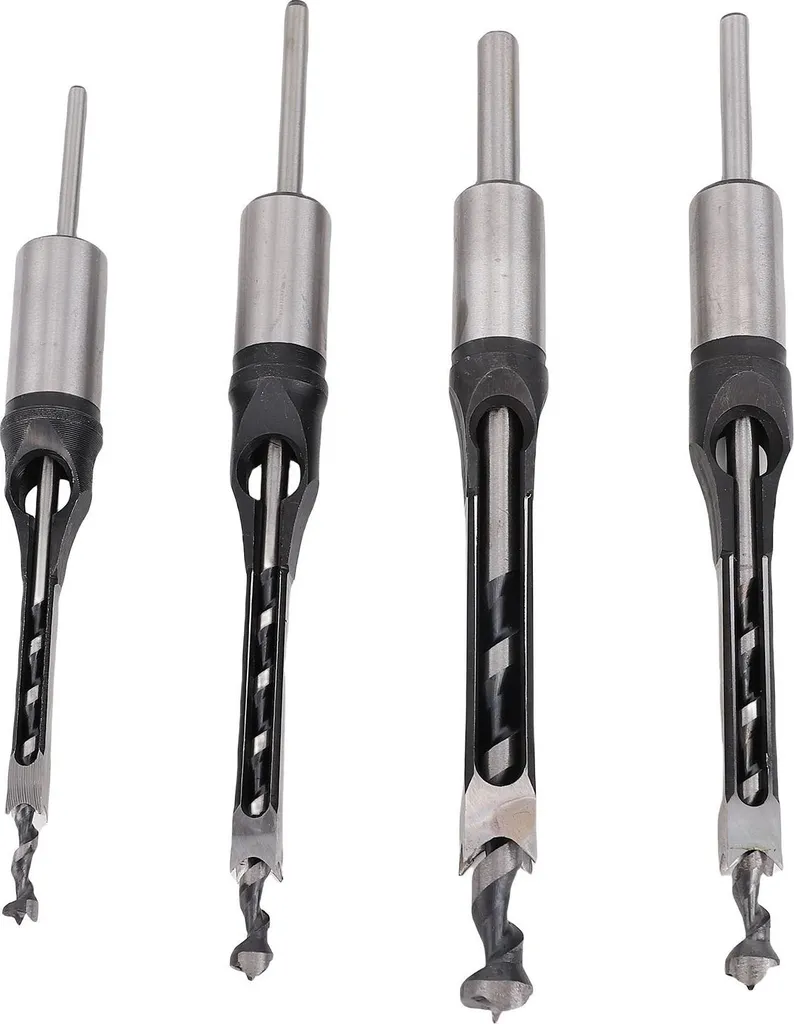Foret Carré Anti-Éclats pour Assemblages Bois Parfaits - Kit de 4 PCS
