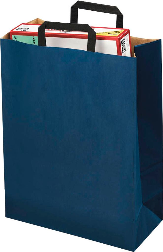 50 VP Papier-Tragetaschen Topcraft blau 40,0 x 45,0 cm