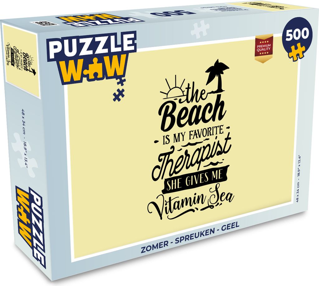 MuchoWow Puzzle 500 Teile Sommer - Sprichwörter - Gelb - 500 Teile - Kinder - Selberbauen - Puzzlespiele