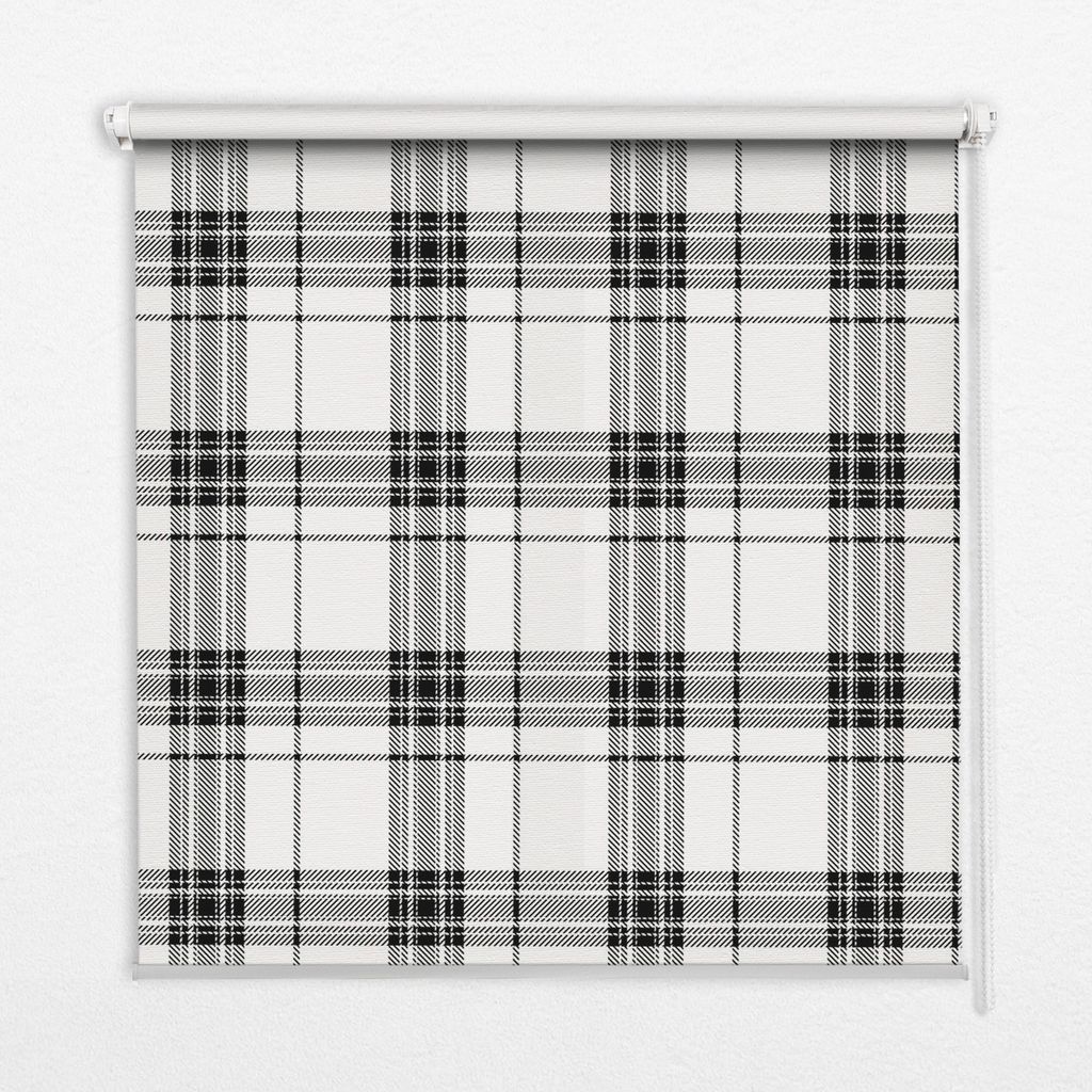 Seitenzug-Rollo Fensterrollo Jalousie - Thermo-Rollo Verdunkelungsrollo - 150x180 cm - Grauer schottischer Kühlergrill