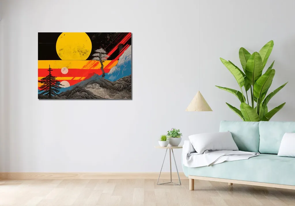 Tableau 100 x 70 cm Transformation montagnarde - Toile Déco Paysage - 2