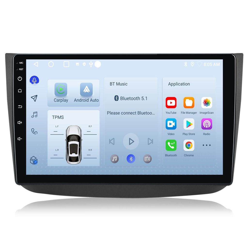 Radio Android 10'' 64GB pour Mercedes W639 (2003-2010) Image du produit 