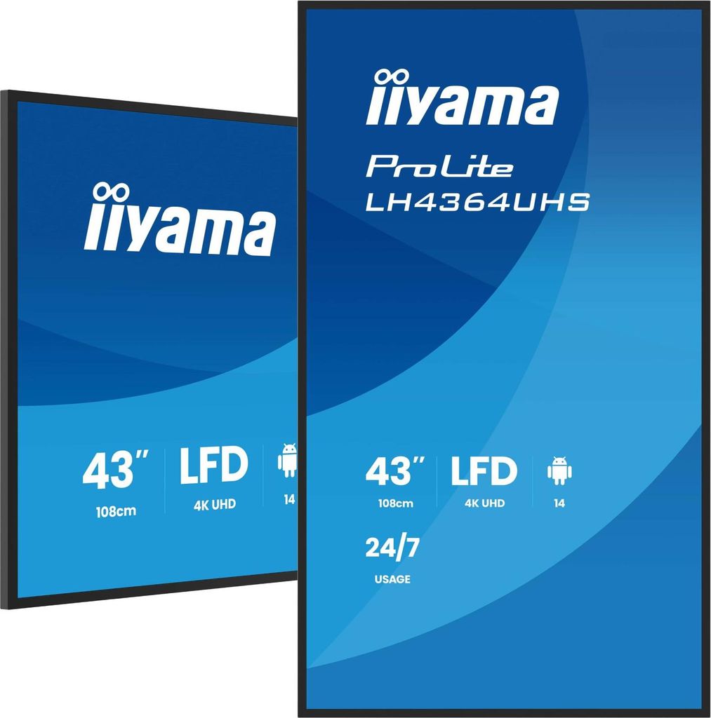 iiyama LH4364UHS-B1AG Signage-Display - 109,2 cm (43") 4K Produktbild 